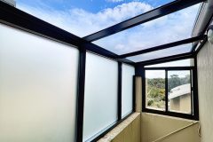 newly installed architectural glass roof